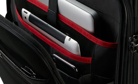 Front pocket with laptop compartment