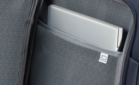 Front pocket with laptop compartment