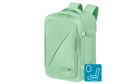 Opfylder Ryanairs størrelseskrav for gratis håndbagage om bord.