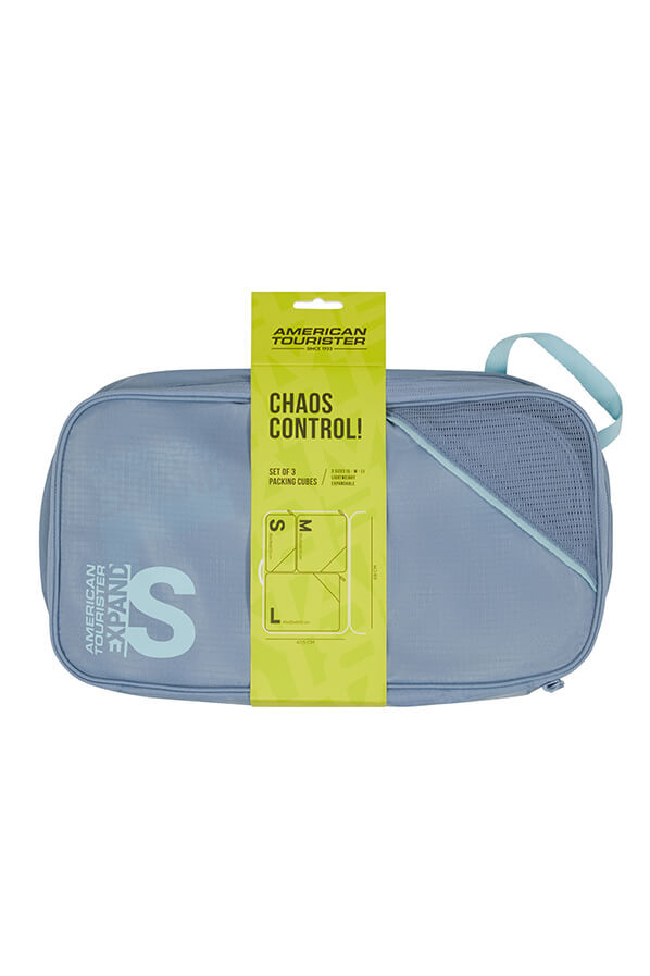 Packing Cubes Set of 3 Packing Cubes | American Tourister American Tourist. Ta Packing Cubes S/M/L  Stone Blue/Blue