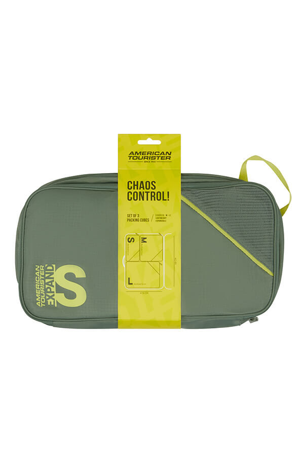 Packing Cubes S&aelig;t med 3 Pakkekuber | American Tourister American Tourist. Ta Packing Cubes S/M/L  Olive/Lime