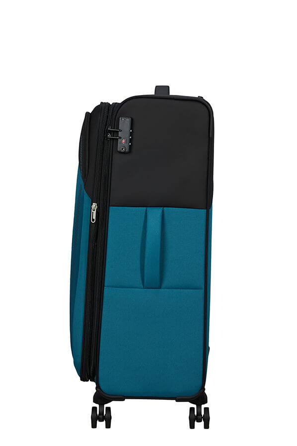American Tourister Daring Dash Spinner Expandable TSA L  Black/Blue