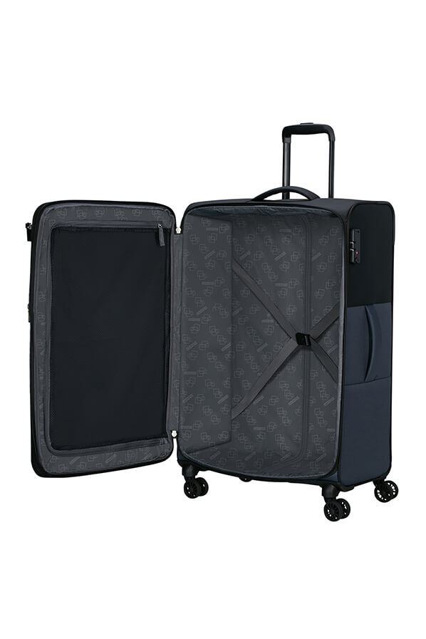 American Tourister Daring Dash Spinner Expandable TSA L  Black/Grey