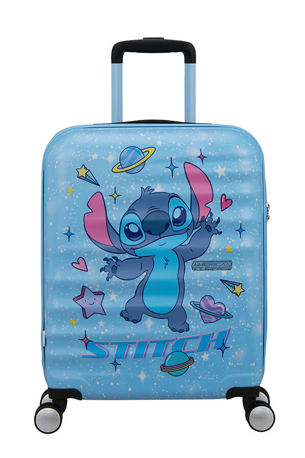 Disney Wavebreaker H&aring;ndbagage | American Tourister Disney Wavebreaker Spinner TSA Disney Fl 55cm  Stitch Universe