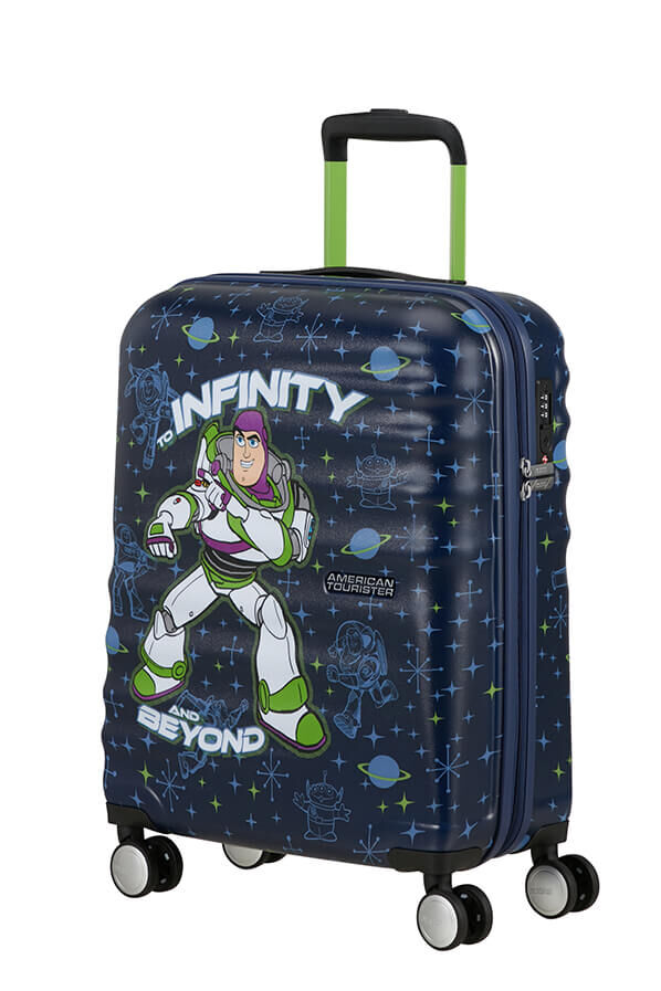 Disney Wavebreaker H&aring;ndbagage | American Tourister Disney Wavebreaker Spinner TSA Disney Fl 55cm  Buzz Lightyear