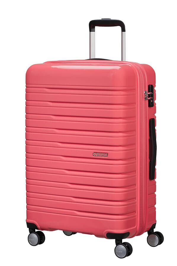 Flashline Pop Medium Check-in | American Tourister Flashline Pop Spinner Exp TSA 67cm  Coral Pink