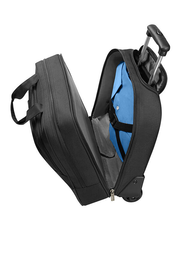 American Tourister At Work Rolling Tote  15.6inch Black/Orange