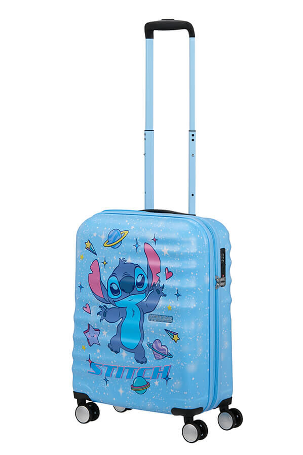 Disney Wavebreaker H&aring;ndbagage | American Tourister Disney Wavebreaker Spinner TSA Disney Fl 55cm  Stitch Universe