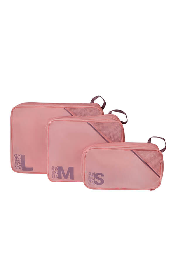 Packing Cubes S&aelig;t med 3 Pakkekuber | American Tourister American Tourist. Ta Packing Cubes S/M/L  Pink/Mauve
