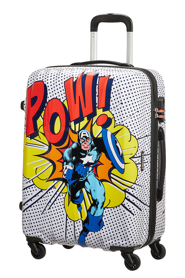 Gøre klart Array bøf Marvel Legends Spinner Alfatwist 65cm Captain America Pop Art | Rolling  Luggage Danmark