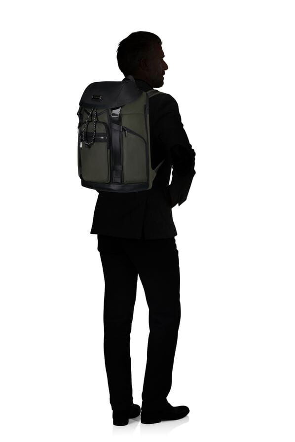Samsonite Relyon Backpack M 15.6'' with flap  Gr&oslash;n