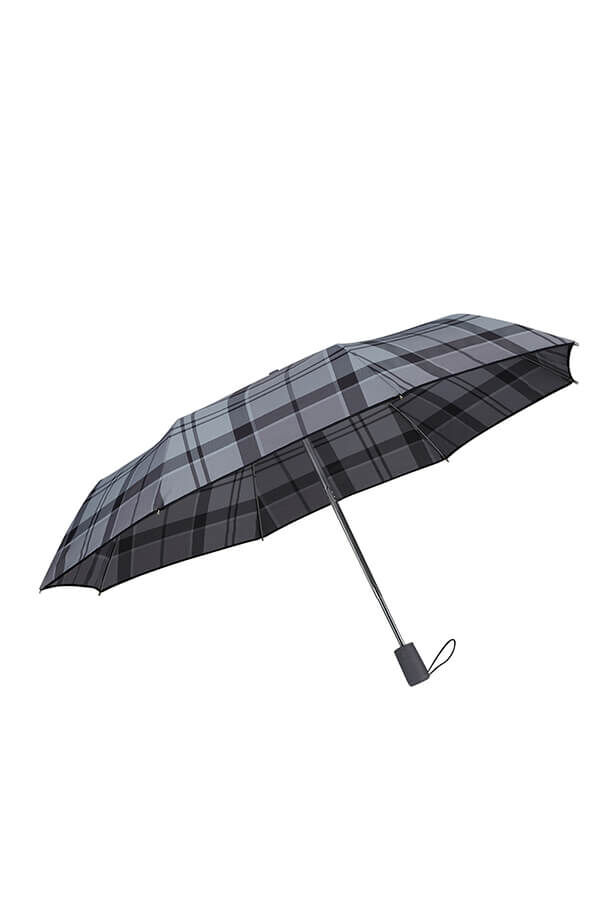 Samsonite Alu Drop S Safe 3 Sect. Auto O/C  Silver Grey Check