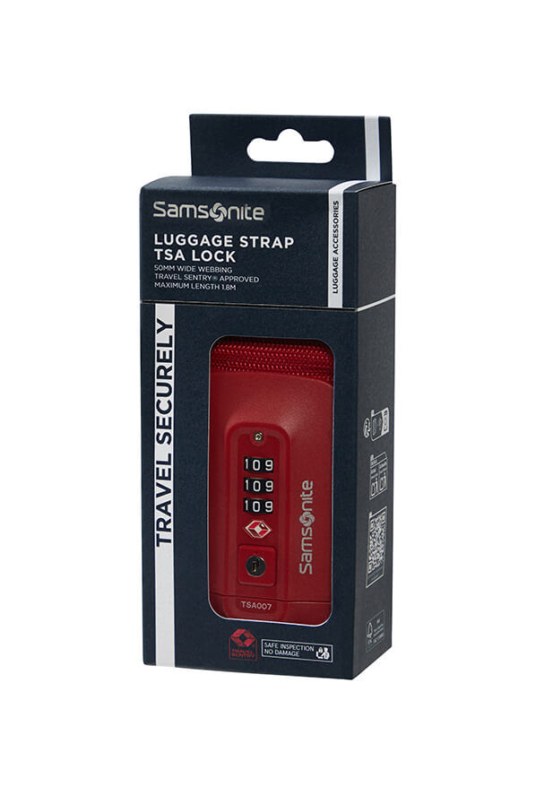 Samsonite Ta Revolution Luggage Strap/TSA Lock  R&oslash;d