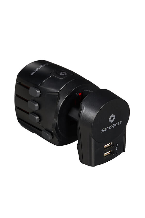Samsonite Travel Accessories World Adaptor Pro 3-P+USB Sort