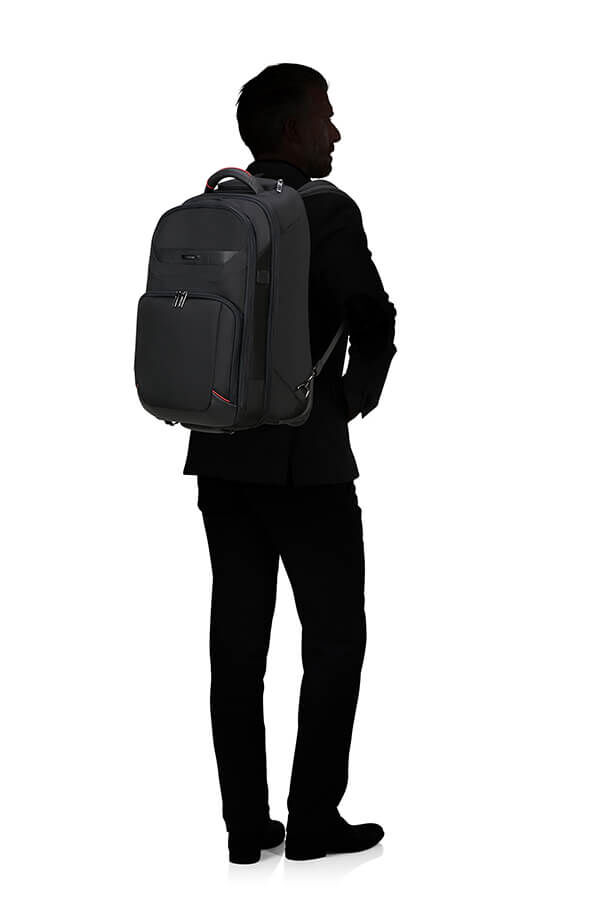Samsonite Pro-DLX 6 Laptop Backpack with Wheels  17.3inch Sort