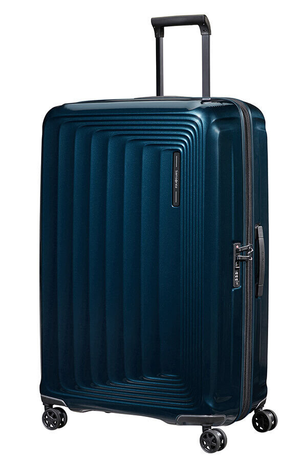 Nuon Spinner Expandable 81cm Metallic Dark Blue | Rolling Luggage