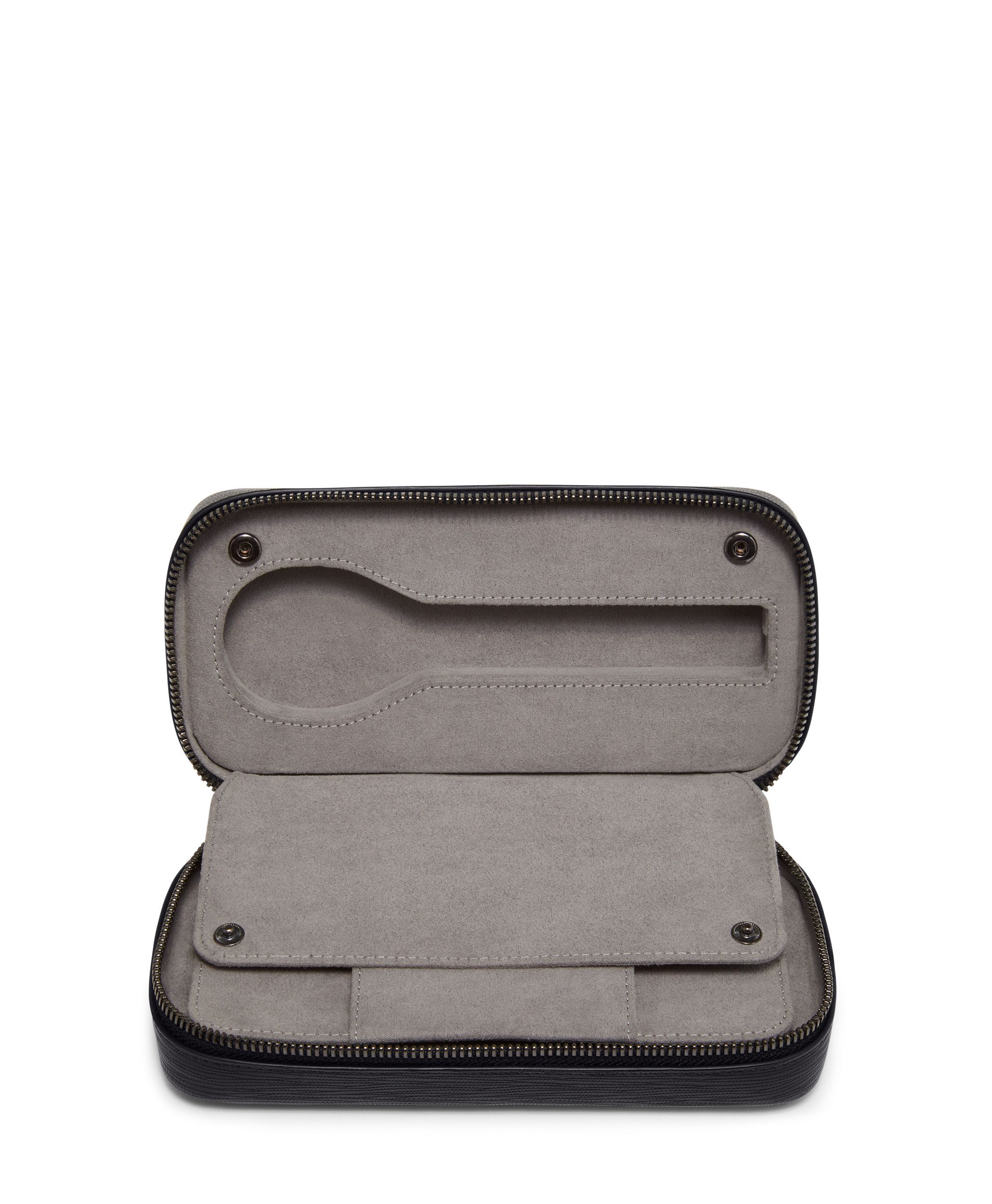 TUMI Nassau TRAVEL WATCH CASE  Black Embossed